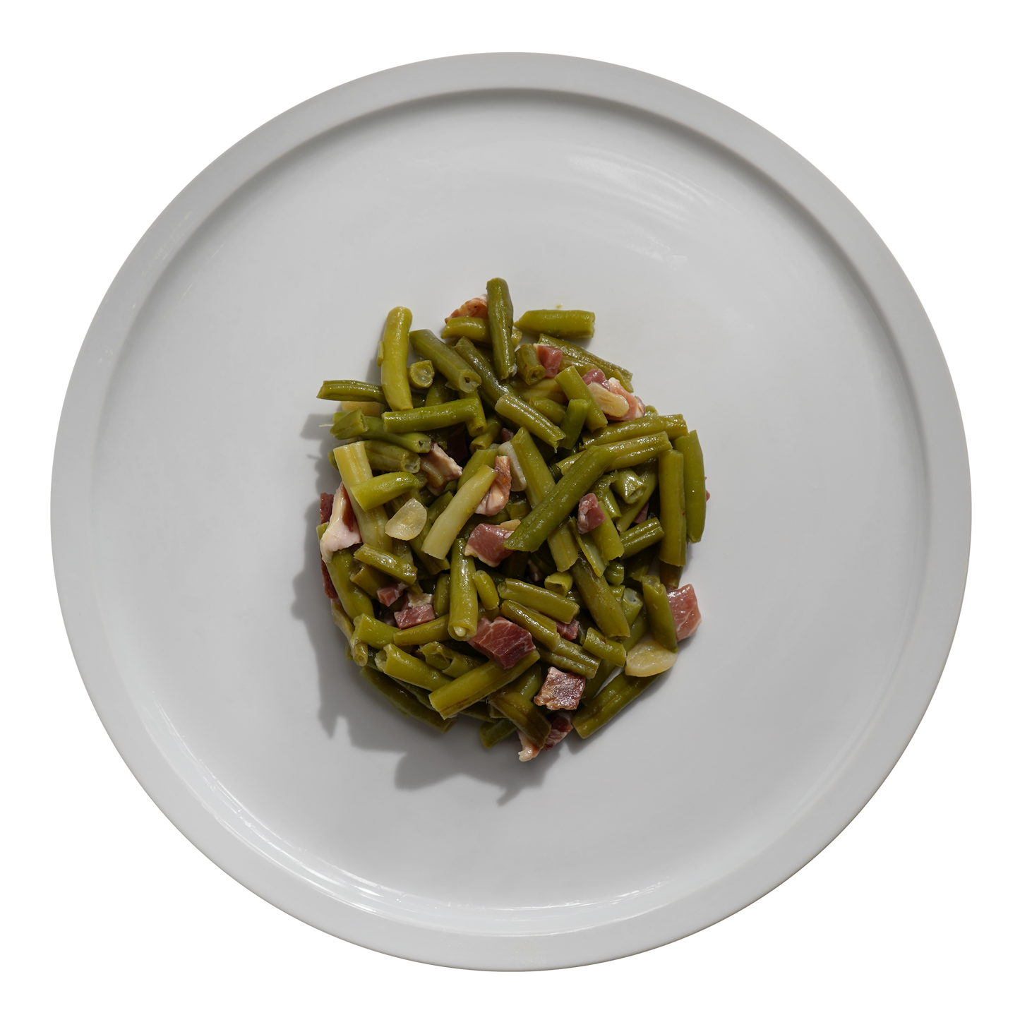 Habichuelas salteadas con jamón