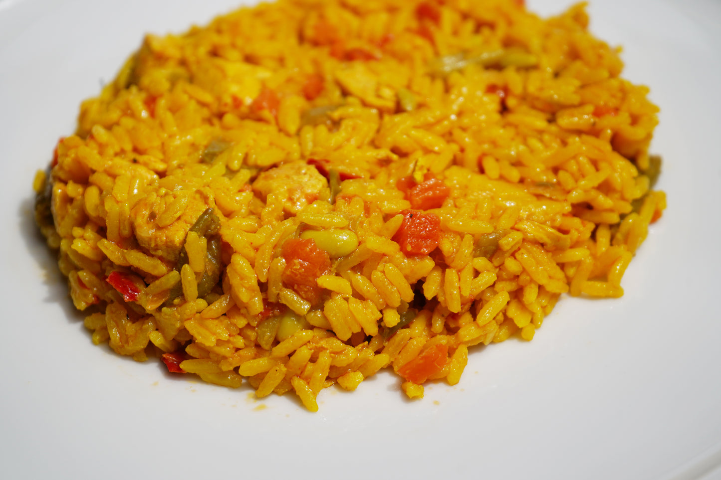 Arroz con pollo y verduras