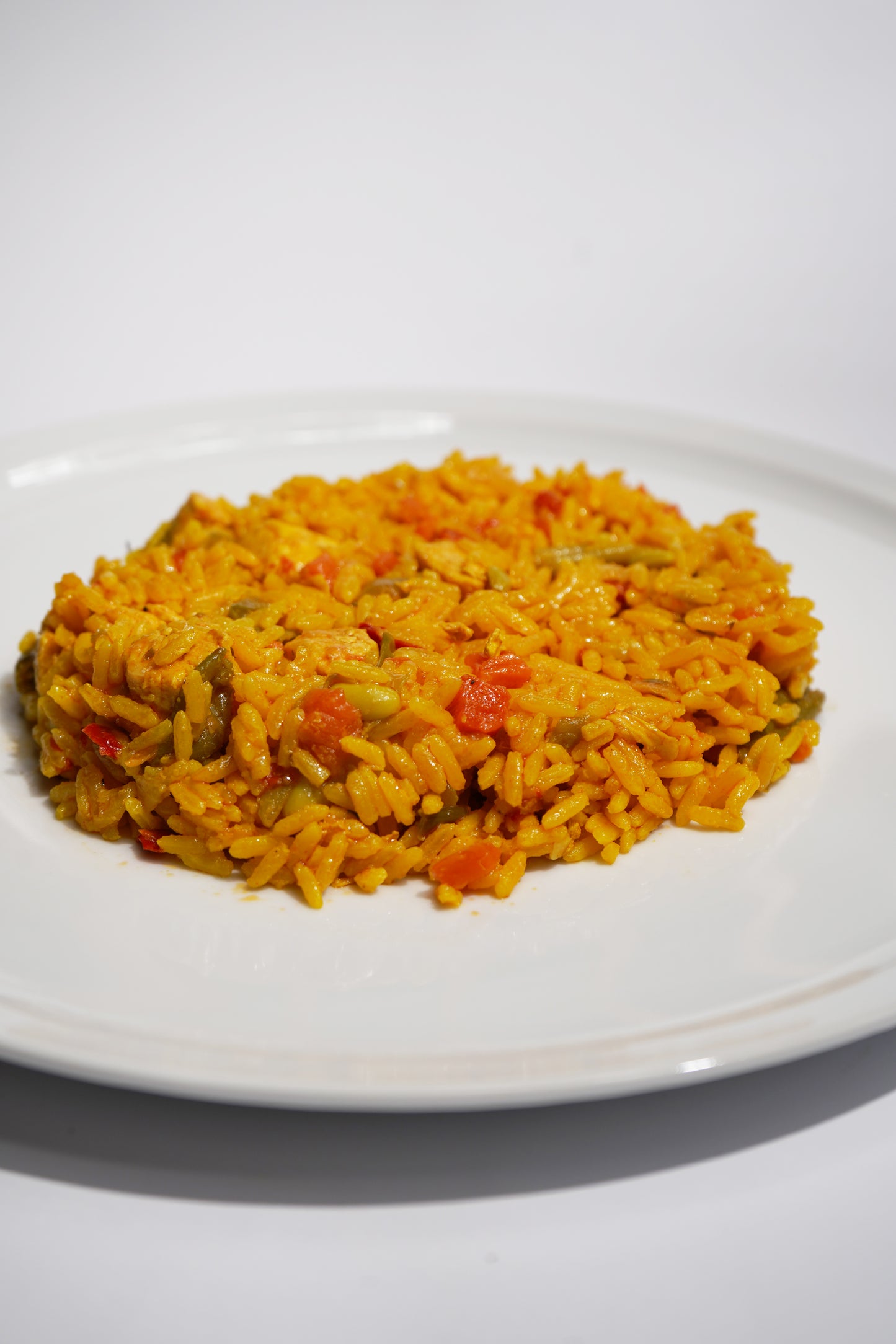 Arroz con pollo y verduras