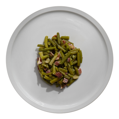 Habichuelas salteadas con jamón