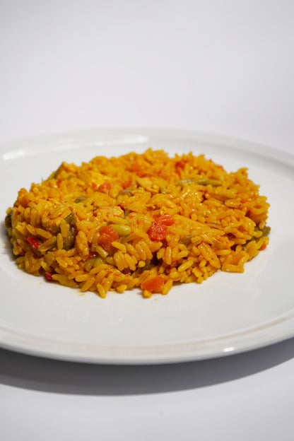 Arroz con pollo y verduras