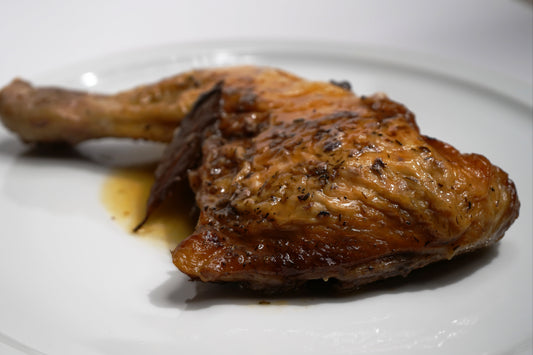 Muslos de pollo asado