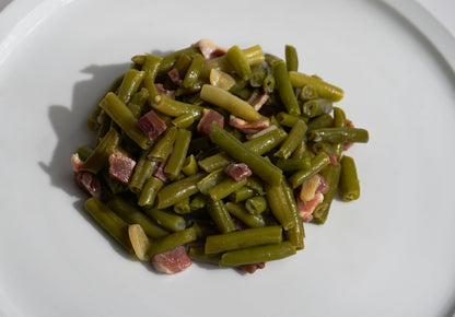 Habichuelas salteadas con jamón